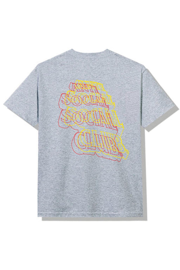 Anti Social Social Club Neon Lights And A Lot Of Rain T-shirt Heather Grey