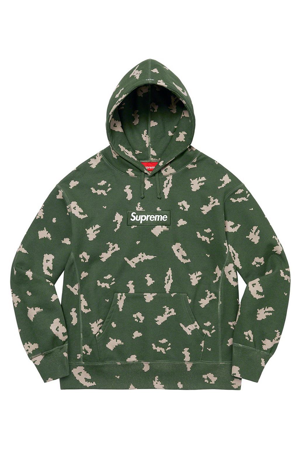 Supreme Box Logo Hooded Sweatshirt (FW21) Olive Russian Camo