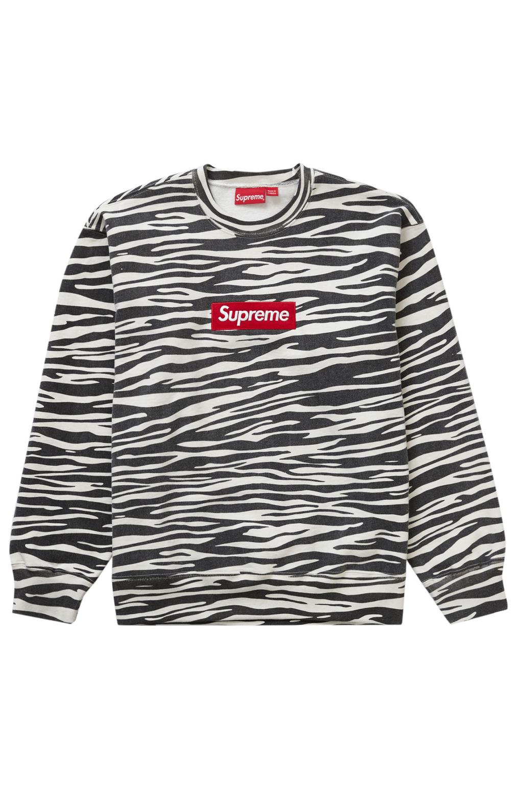 Supreme Box Logo Crewneck (FW22) Zebra - Sole Cart