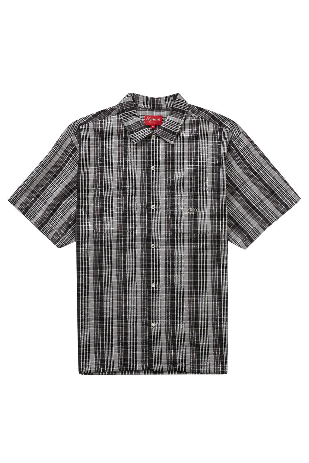 Supreme Metallic Plaid S/S Shirt Black - Sole Cart