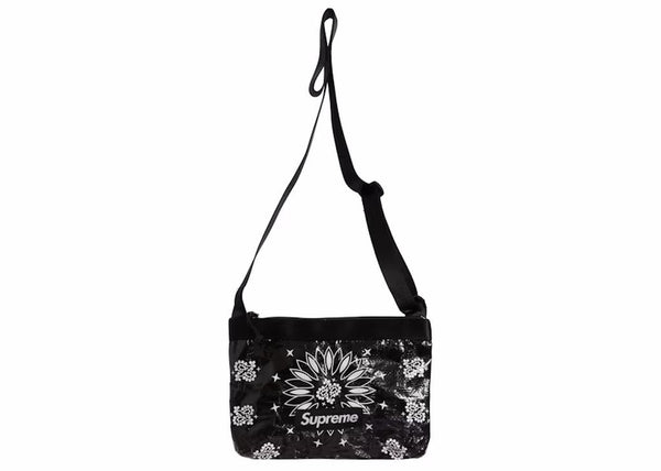 Supreme Bandana Tarp Side Bag Black