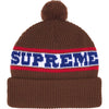 Supreme Big Stripe Beanie Brown