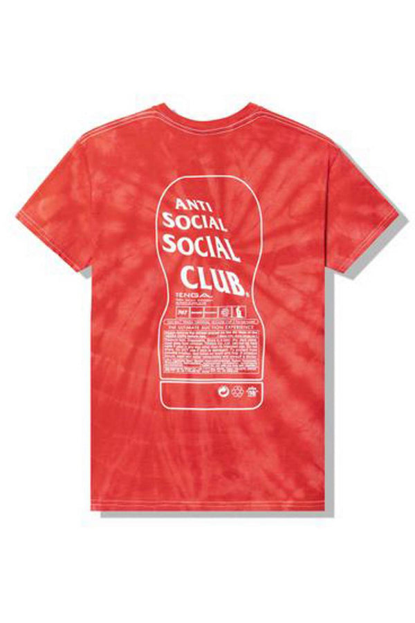 Anti Social Social Club Exhausted Tee Red Tie Dye