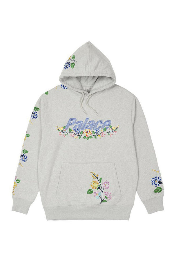 Palace Flower Stitch Hood Grey Marl