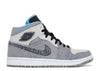 AIR JORDAN 1 MID 'CRATER GREY UNIVERSITY BLUE' - DM3529-004