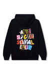 Anti Social Social Club Torn Pages Of Our Story Zip Up Hoodie Black