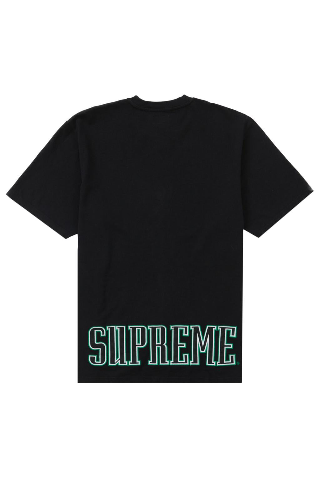 Supreme Contrast Appliqué S/S Top Black - Sole Cart