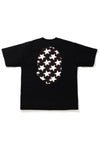 BAPE STA Pattern Big Ape Head Relaxed Tee Black/Black